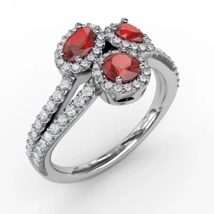 Hot Fana Feel The Elegance Ruby and Diamond Ring