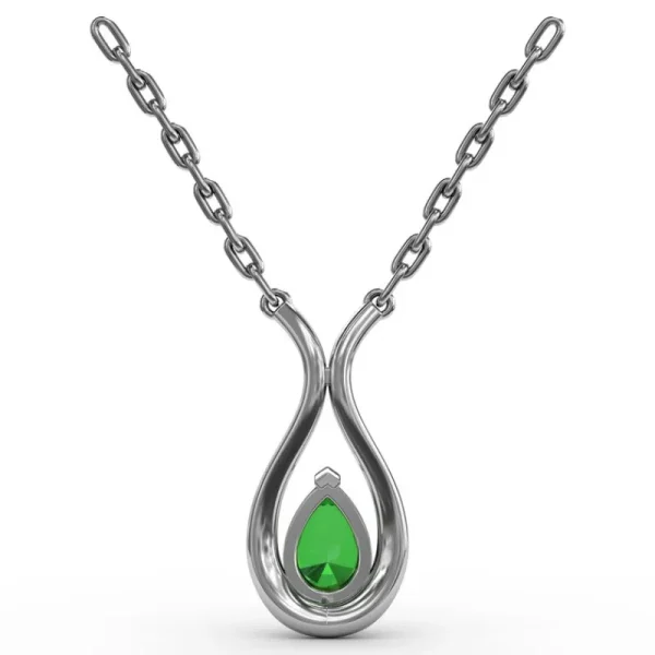 Sale Fana Feel The Love Emerald and Diamond Pendant