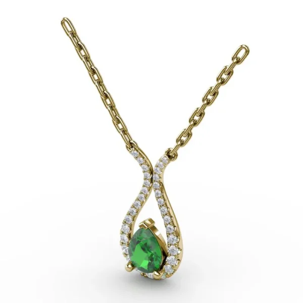 Sale Fana Feel The Love Emerald and Diamond Pendant