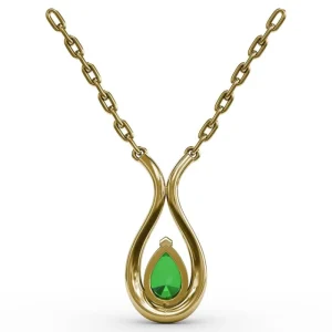 Sale Fana Feel The Love Emerald and Diamond Pendant