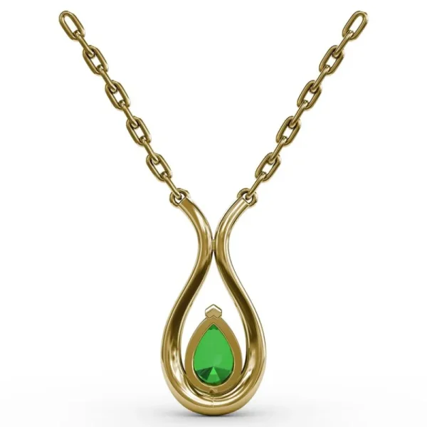 Sale Fana Feel The Love Emerald and Diamond Pendant