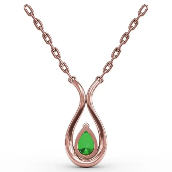 Sale Fana Feel The Love Emerald and Diamond Pendant