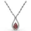 Fashion Fana Feel The Love Ruby and Diamond Pendant