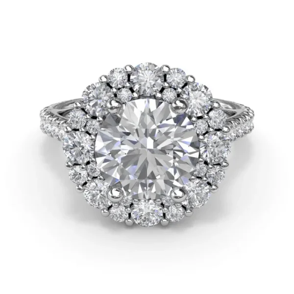 Outlet Fana Floral Cluster Diamond Engagement Ring