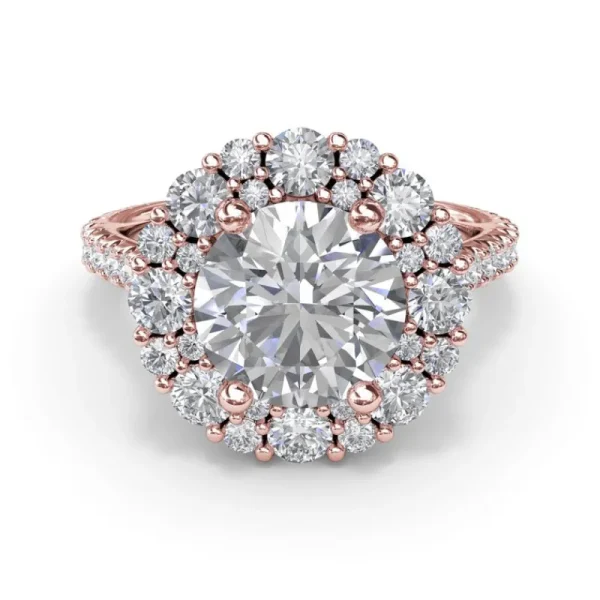 Outlet Fana Floral Cluster Diamond Engagement Ring