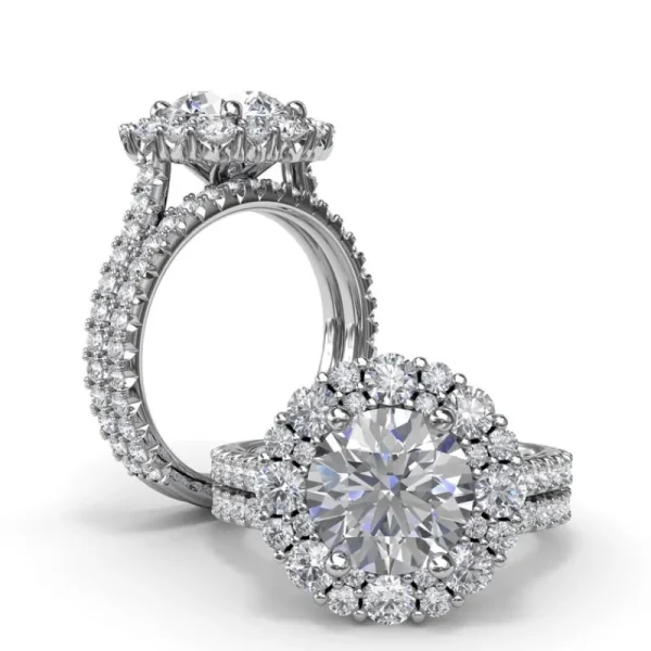 Outlet Fana Floral Cluster Diamond Engagement Ring