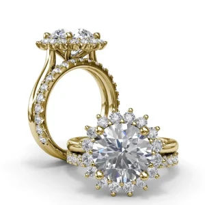 Sale Fana Floral Diamond Engagement Ring