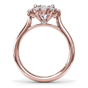 Online Fana Floral Halo Diamond Engagement Ring