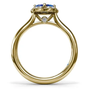 Clearance Fana Floral Sapphire and Diamond Ring