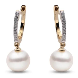 Sale Kelley Collection Freshwater Cultured Pearl & Diamond Earrings