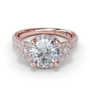 Discount Fana Full Halo Diamond Pavé Engagement Ring