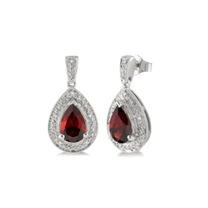 Outlet Kelley Collection Garnet & Diamond Earrings