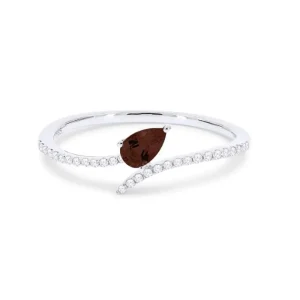 Online Kelley Collection Garnet & Diamond Pear Shaped Ring