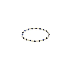 Discount ENewton Design Gemstone Gold Sincerity Pattern 3mm Bead Bracelet-Lapis