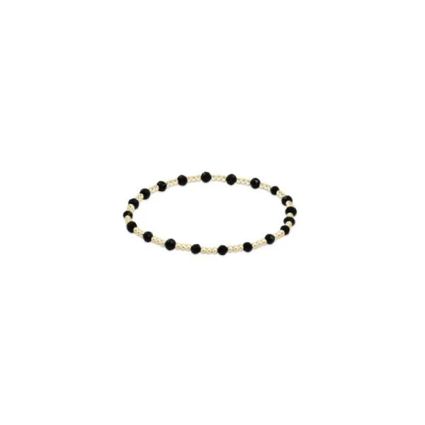 Outlet ENewton Design Gemstone Gold Sincerity Patten 3 mm Bead Bracelet -Faceted Onyx