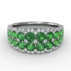 Discount Fana Get Sentimental Emerald and Diamond Double Row Ring