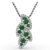 Outlet Fana Glam Galore Emerald and Diamond Leaf Pendant