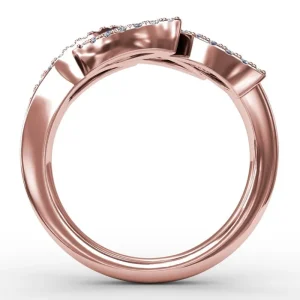 Fashion Fana Glam Galore Sapphire and Diamond Leaf Ring