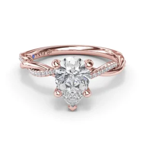 Discount Fana Gold And Diamond Twist Engagement Ring