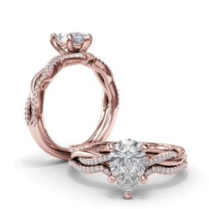 Discount Fana Gold And Diamond Twist Engagement Ring