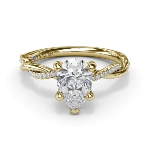 Discount Fana Gold And Diamond Twist Engagement Ring