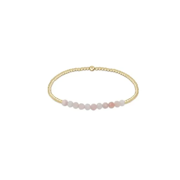 Online ENewton Design Gold Bliss 2 mm Bead Bracelet - Pink Opal