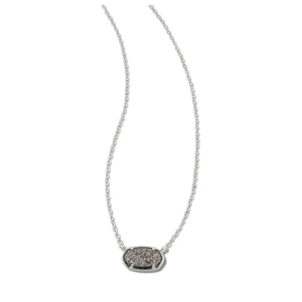 Outlet Kendra Scott Grayson Stone Pendant in Platinum Drusy