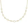 Sale Kendra Scott Haisley Heart Gold Strand Necklace in White Crystal