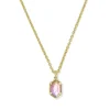 Hot Kendra Scott Hallie Gold Short Pendant Necklace in Sunrise Watercolor Illusion