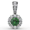 Best Fana Halo Emerald and Diamond Pendant