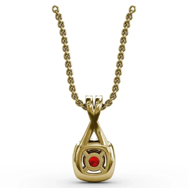 Outlet Fana Halo Ruby and Diamond Pendant