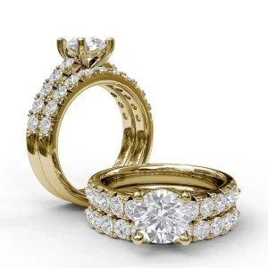 Sale Fana Handset French Pave Diamond Engagement Ring