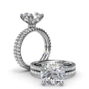 Discount Fana Hidden Halo Diamond Engagement Ring