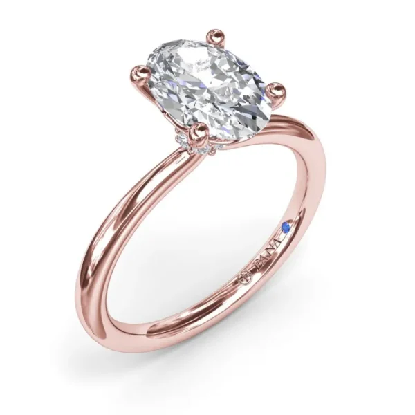 Fashion Fana Hidden Halo Engagement Ring