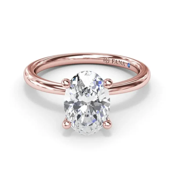 Fashion Fana Hidden Halo Engagement Ring