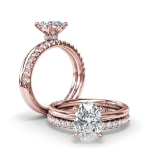 Fashion Fana Hidden Halo Engagement Ring