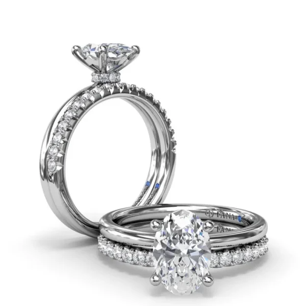 Fashion Fana Hidden Halo Engagement Ring