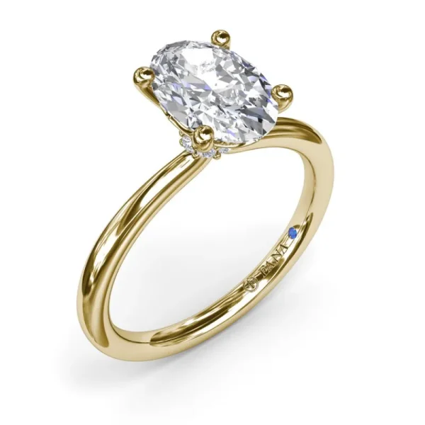 Fashion Fana Hidden Halo Engagement Ring