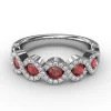 Outlet Fana Hold Me Close Ruby and Diamond Twist Ring