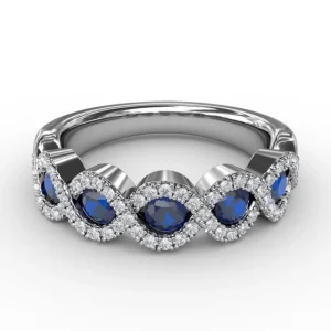 New Fana Hold Me Close Sapphire and Diamond Twist Ring