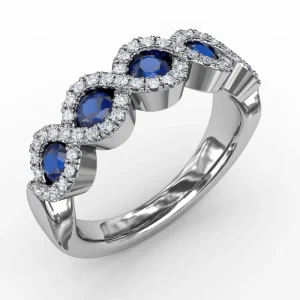 New Fana Hold Me Close Sapphire and Diamond Twist Ring