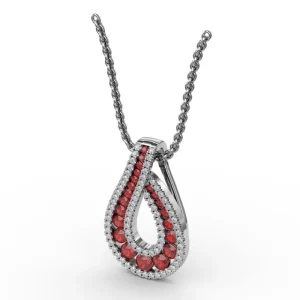 Online Fana Infinity Loop Ruby Pendant