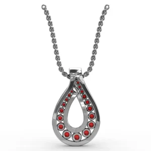 Online Fana Infinity Loop Ruby Pendant