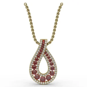 Online Fana Infinity Loop Ruby Pendant