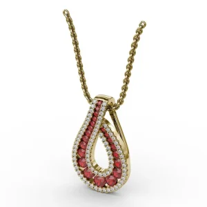 Online Fana Infinity Loop Ruby Pendant