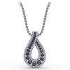 Fashion Fana Infinity Loop Sapphire Pendant