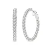 Best Kelley Collection Inside Outside Round Diamond Hoop Earrings