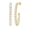 Best Kelley Collection Inside/Outside Pave Diamond Half Hoop Earrings