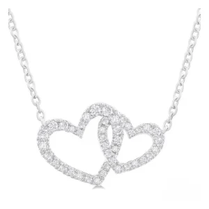 Online Kelley Collection Interlocking Diamond Heart Necklace