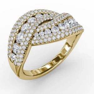 Clearance Fana Intertwining Love Diamond Ring